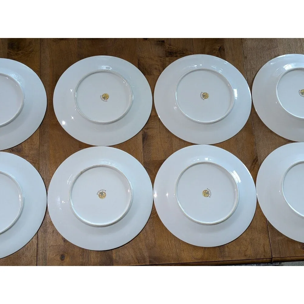 Vintage Romance Diamond China White Rose 9
